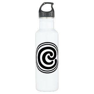 Botella de agua blanca