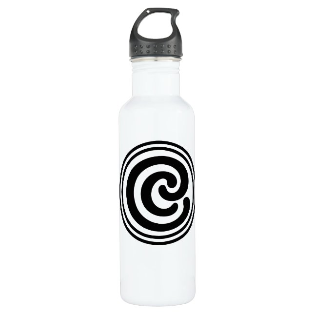 Botella de agua blanca (Anverso)