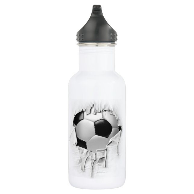 Botella de agua blanca del fútbol desgarrado (Derecha)