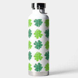 BOTELLA DE AGUA BLANCO CON MIRADA DE LIENZO VERDE TREPADORAS IRLAN