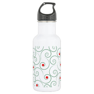 Botella De Agua Blanco de árbol de Navidad cursi
