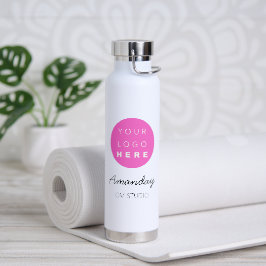 Botella De Agua Blanco Minimalismo Nombre Personalizado SPA Bellez