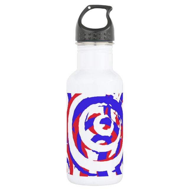 Botella De Agua Blanco rojo y azul (Anverso)