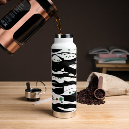 Botella De Agua Blanco y negro contemporáneo