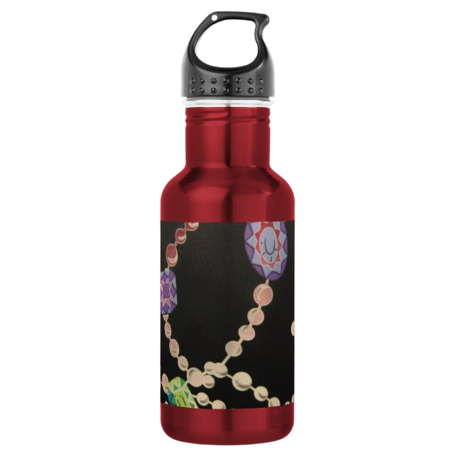 Botella De Agua Bling y Perlas (Anverso)