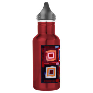 BOTELLA DE AGUA BLOQUES GRÁFICOS ROJOS