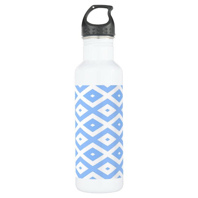 Botella De Agua Blue and white diamond pattern (Anverso)