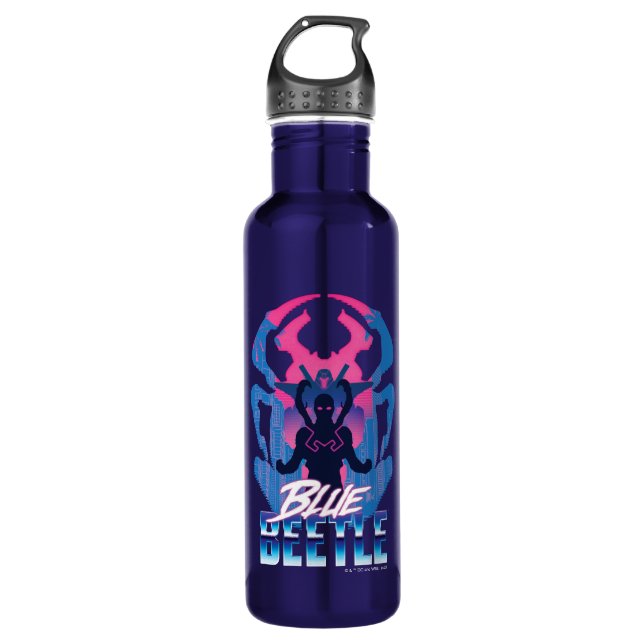 Botella De Agua Blue Beetle Retrowave vs Graphic (Anverso)