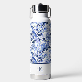 Botella De Agua Blue Bird Chinoiserie Monograma