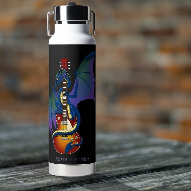 Botella De Agua Blue Dragon Sunburst Guitar Music (Subido por el creador)