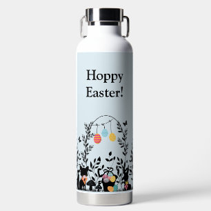 Botella de agua Blue Easter Silhouette