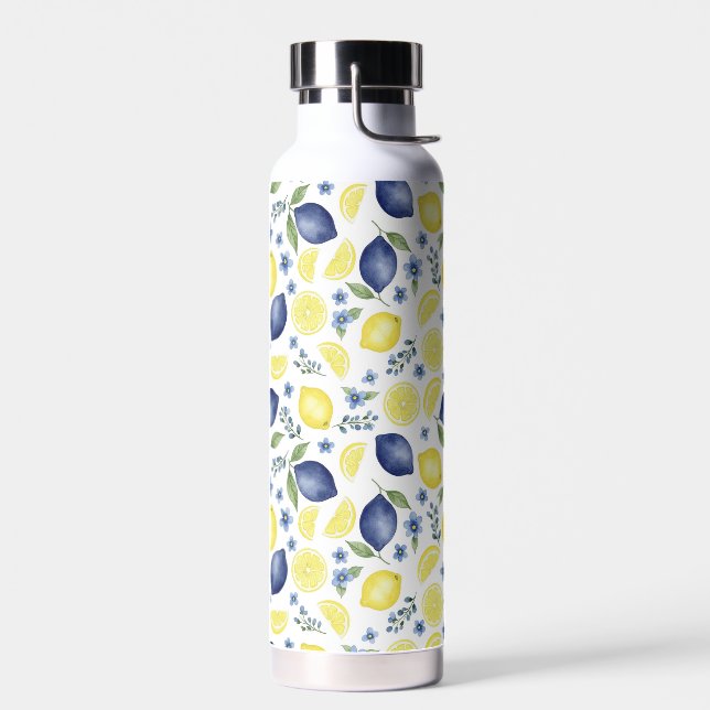 Botella De Agua Blue French Country Lemon Pattern  (Izquierdo)