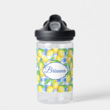 Blue Gingham Lemon Name Picnic Style