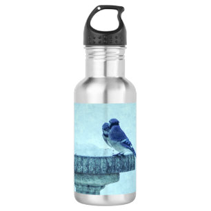 Botella De Agua Blue Jays Winter Feeding Painterly Steless