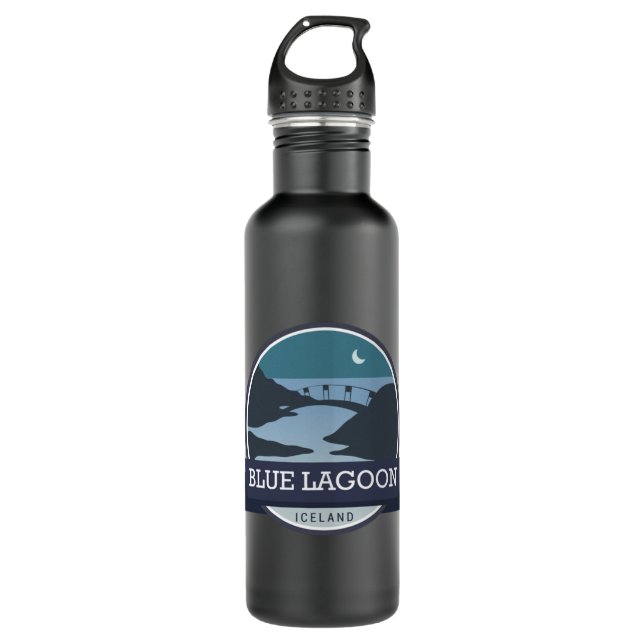 Botella De Agua Blue Lagoon  Iceland Long   (Anverso)