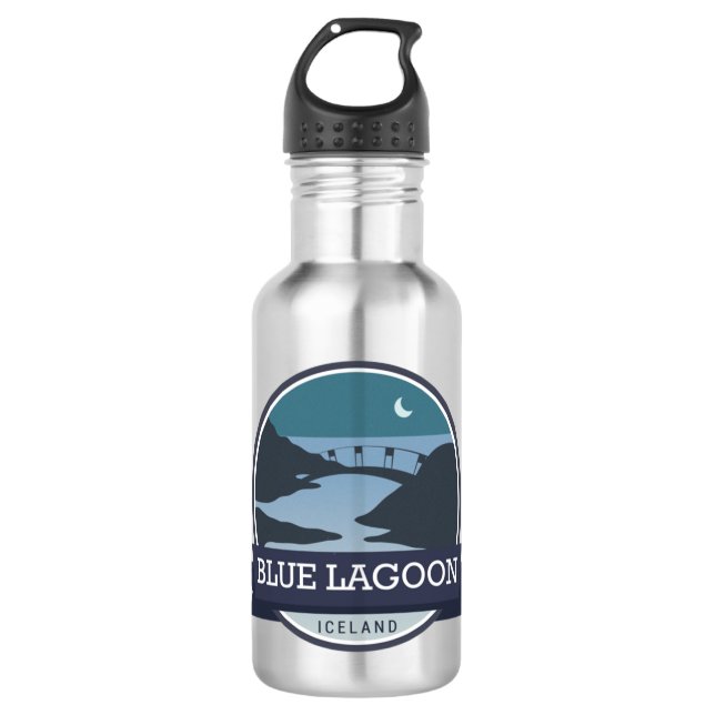 Botella De Agua Blue Lagoon  Iceland Long   (Anverso)