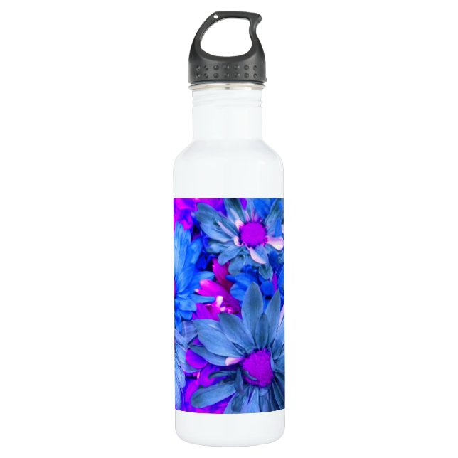 Botella De Agua Blue N Purple Daisies Bouquet (Anverso)
