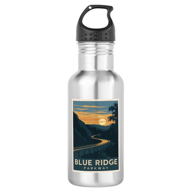 Botella De Agua Blue Ridge Parkway Sunset (Anverso)