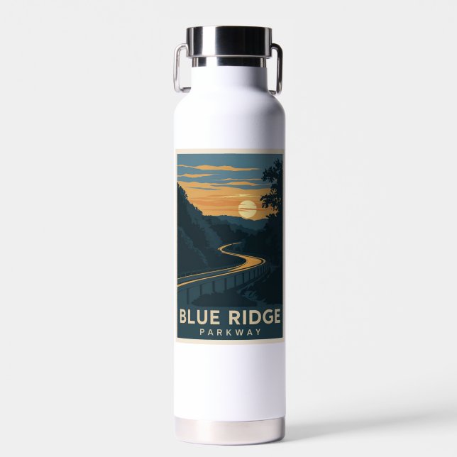 Botella De Agua Blue Ridge Parkway Sunset (Delantero)