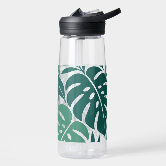 Botella De Agua Blue Tropical Leaf Wrap Pattern (Izquierdo)