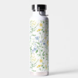 Botella De Agua Blue Watercolor Wildflower<br><div class="desc">This blue watercolor boho wildflower pattern would look on your 22 oz. water bottle.</div>