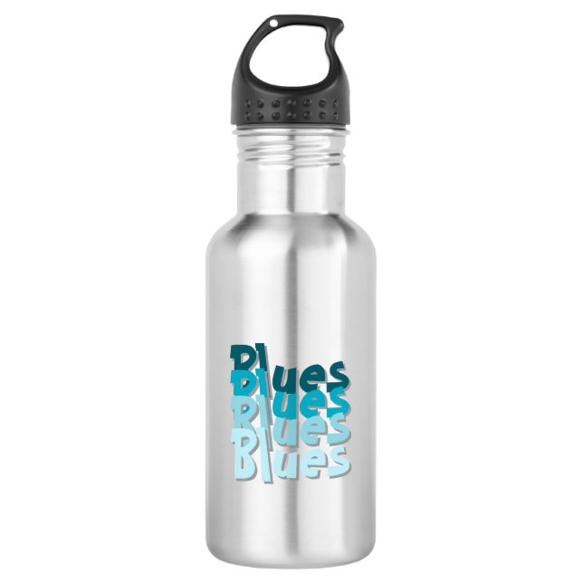 Botella de agua Blues (Anverso)