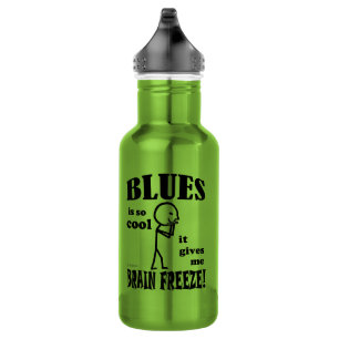 Botella De Agua Blues, congelación cerebral