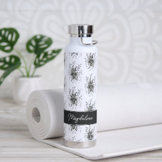 Botella De Agua Blume Zen Art, gezeichnet schwarz-weiß - 