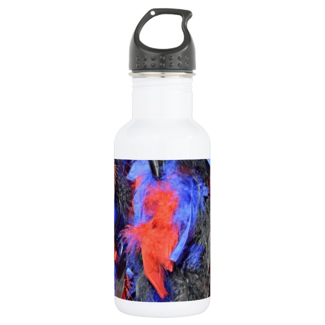 Botella De Agua Boa de plumas de carnaval (Anverso)