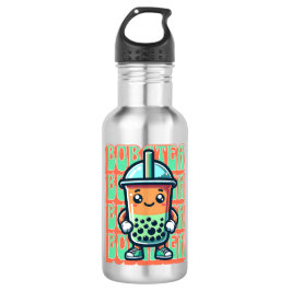 Botella De Agua Boba Bubble Tea Kawaii Cute Personalizado