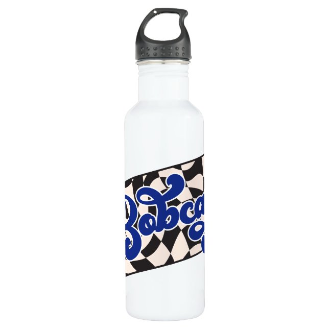 Botella De Agua Bobcats Checkerboard Water Bottle: Blue (Anverso)