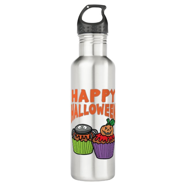Botella De Agua Bocadillos de Halloween (Anverso)