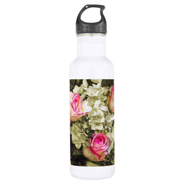 Botella De Agua Boda Bouquet (Anverso)