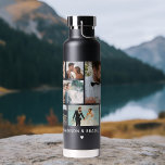 Botella De Agua BODA Bride & Groom Collage de fotos múltiple moder<br><div class="desc">BODA Bride & Groom Multi Collage de fotos Modern Insulated Water Bottle presenta un collage de fotos de nueve de tus fotos favoritas. Personalizado con su texto personalizado o su nombre personalizado en escritura blanca moderna. Perfecto para bodas, novios, compromiso, aniversario, luna de miel y más. FOTO TIP: centra tus...</div>