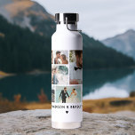 Botella De Agua BODA Bride & Groom Collage de fotos múltiple moder<br><div class="desc">BODA Bride & Groom Multi Collage de fotos Modern Insulated Water Bottle presenta un collage de fotos de nueve de tus fotos favoritas. Personalizado con su texto personalizado o su nombre personalizado en escritura blanca moderna. Perfecto para bodas, novios, compromiso, aniversario, luna de miel y más. FOTO TIP: centra tus...</div>