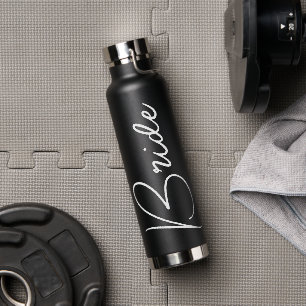 Botella De Agua Boda Bride Modern Script