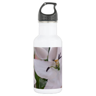 Botella De Agua boda flores de lirio blanco floral flora amor viña