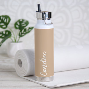 Botella De Agua Boda personalizada de Beige