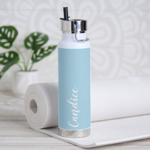 Botella De Agua Boda personalizada Light Blue