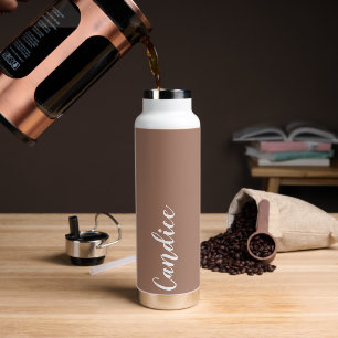 Botella De Agua Boda personalizada Mocha
