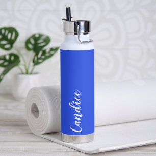 Botella De Agua Boda personalizada Royal Blue