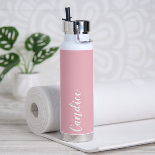 Botella De Agua Boda personalizada Rubor Pink