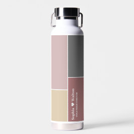 Botella De Agua Boda Personalizado Moderno Nombre Pareja Con Amor