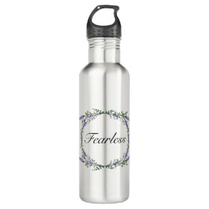 Botella De Agua Boho acuarela Lavender Eucalyptus Fearless
