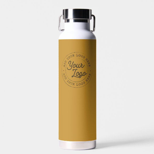 Botella De Agua Boho Mustard Yellow | Personalizado en blanco con  (Delantero)