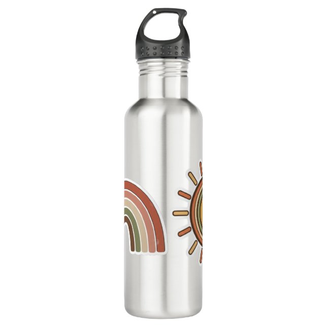 Botella De Agua Boho Sun & Rainbow Water Bottle  (Anverso)