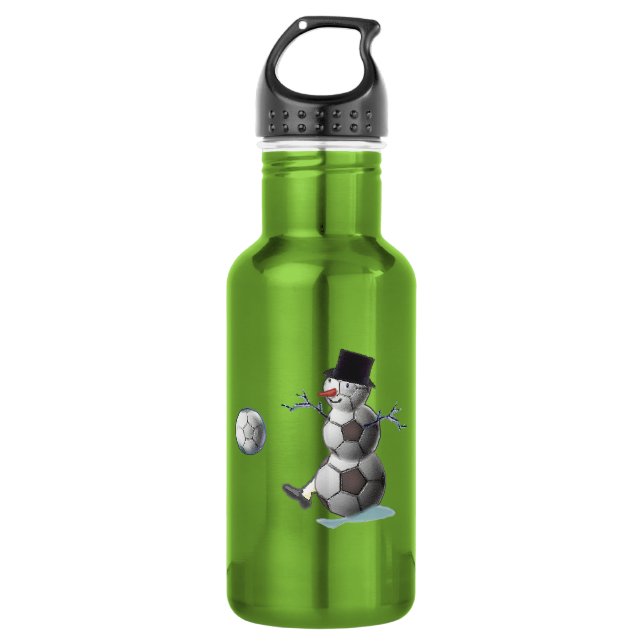 Botella De Agua Bola de fútbol Snowman (Anverso)