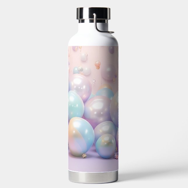 BOTELLA DE AGUA BOLAS DE NAVIDAD FESTIVAS PASTEL (Izquierda)