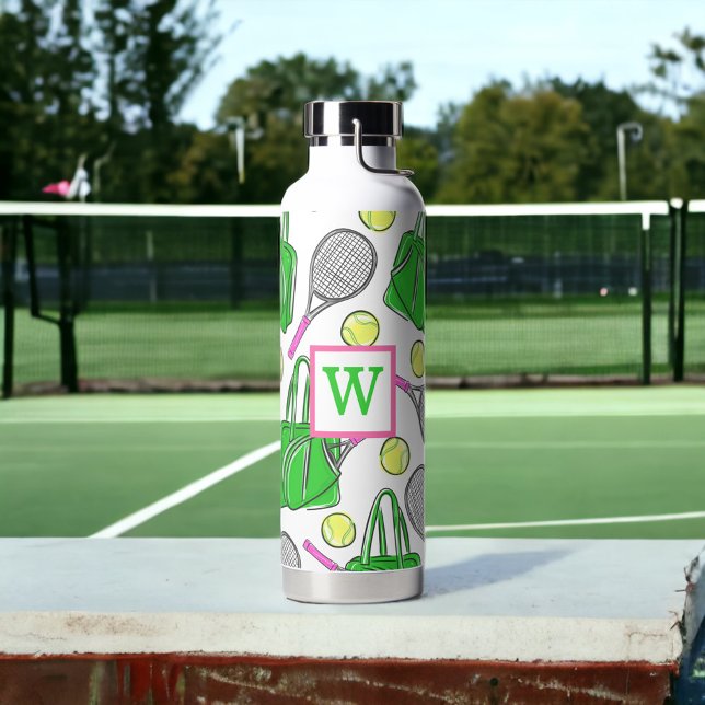 Botella De Agua Bolas de raqueta de tenis verde verde precoz inici (Subido por el creador)