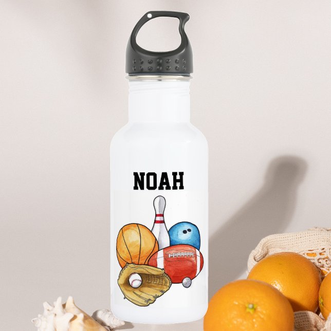 Botella De Agua Bolas deportivas personalizadas (Subido por el creador)